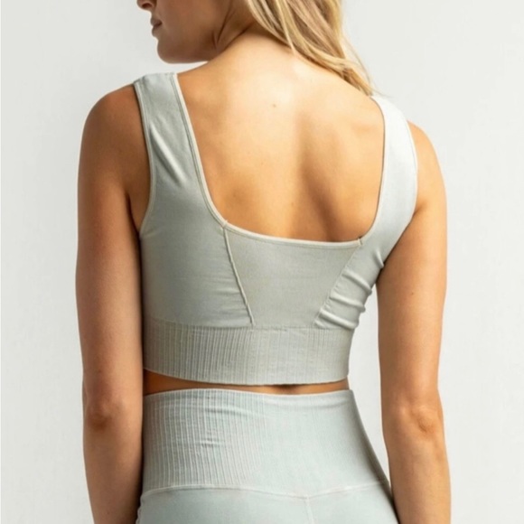 💗GET 20% OFF💗NWT Free People Movement Square Neck Good Karma Bra - Sea Glass - Picture 4 of 11